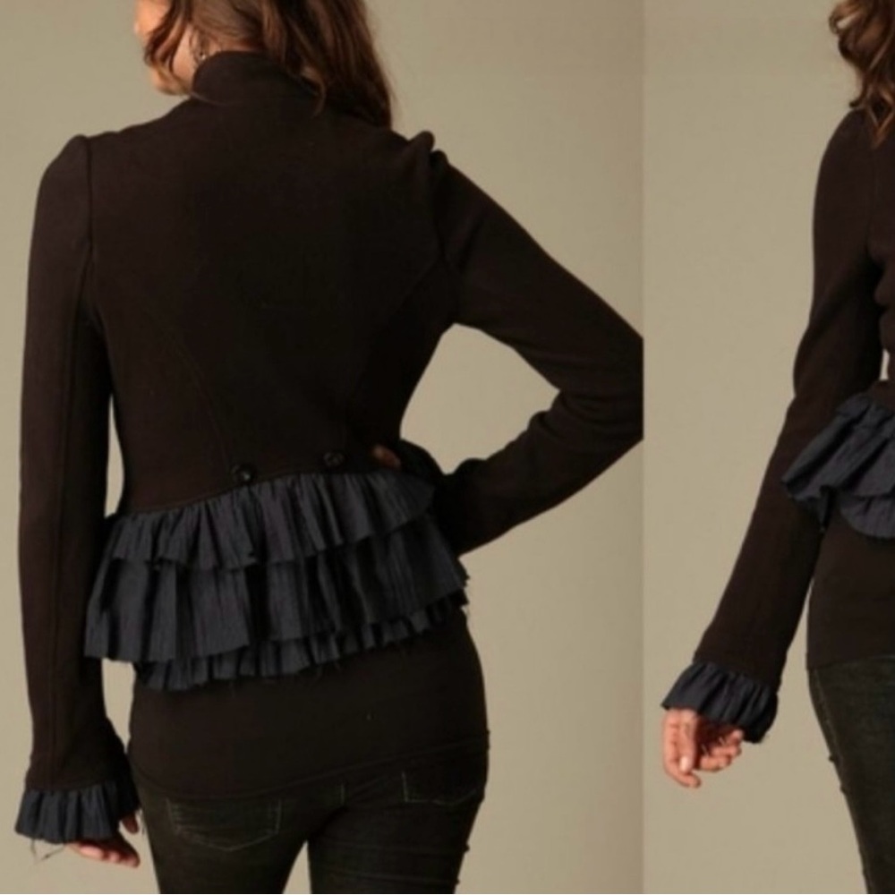 Free People Military Ruffles Ruffle Jacket - Picture 3 of 10